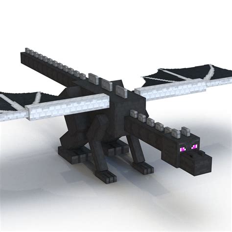 Minecraft Ender Dragon 3d Model 29 C4d Ma Max Obj Fbx 3ds Free3d