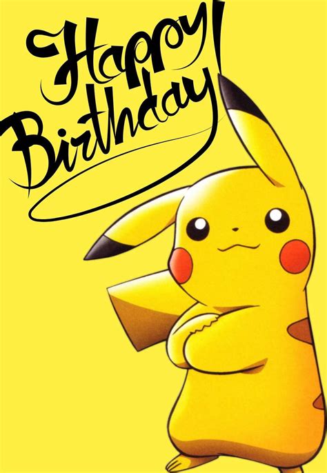 Pikachu Printable Birthday Cards — Printbirthdaycards