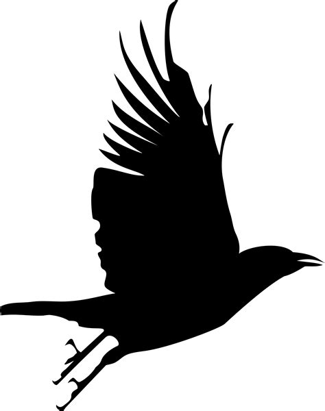 Flying Crow Silhouette Clip Art Crow Silhouette Crow