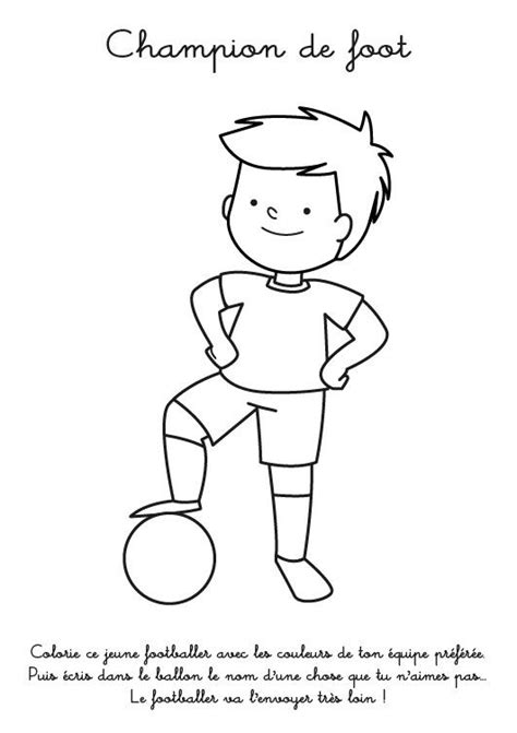 Coloriage à imprimer : Champion de foot