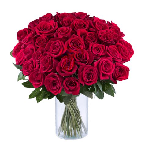 Tre rose rosse big in elegante confezione a tono e verde decorativo di stagione. Mazzo di 40 Rose Rosse a Domicilio - FloraQueen