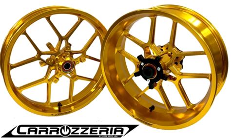 Carrozzeria By Core Moto Vtrack Forged Wheels Anodized Gold Front And