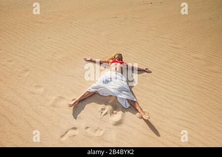 Beautiful Adult Woman Having Sunbath Shot Back Candid Guardalavaca Beach Havana Cuba November