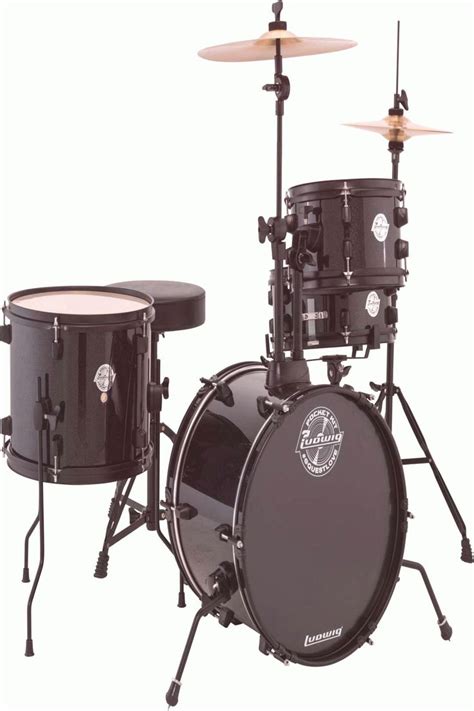 Ludwig Questlove Pocket Kit Drum Set Black Sparkle Sweetwater 2020