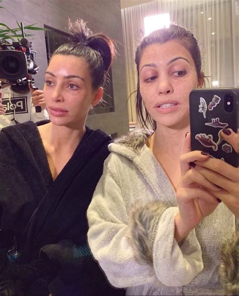Kim Kardashian No Makeup Before And After