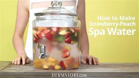 How To Make Strawberry Peach Spa Water Recipe Youtube