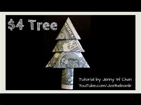 Christmas Crafts Diy How To Fold Money Christmas Tree Origami Tree