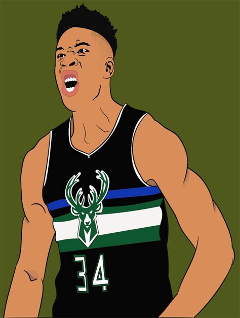 Giannis Antetokounmpo Cartoon Giannis Antetokounmpo Career Stats