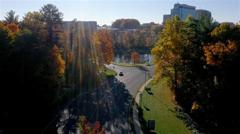 Fall Drone Footage Unmanned Aerial Vehicle Autumn Fall Is