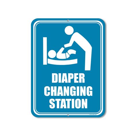 Baby Changing Station Ada Braille Sign 9 X 6 Ph