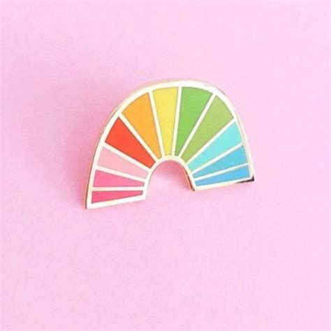 Quirky Rainbow Enamel Pin From Theuncommonplace On Etsy Rainbow Etsy