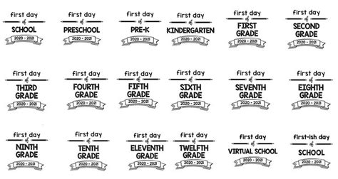First Day Of School Printable Signs 2020 2021 First Day Of School