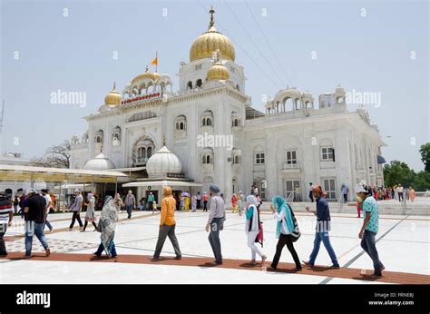 Gurdwara Bangla Sahib Sikh Tempel New Delhi Indien Stockfotografie