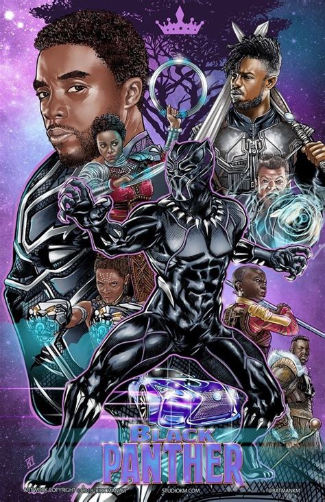 Black Panther By Kirk Manley Marvel Fan Art Marvel Superhero Posters