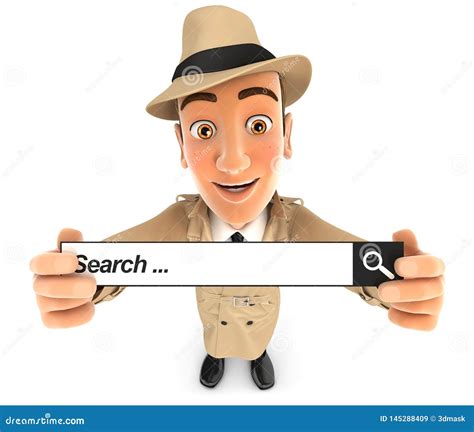 Detective Holding A Magnifying Glass With Circle Shape