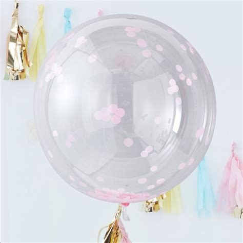 36 Giant Pink Confetti Balloons 3ct The Party Darling