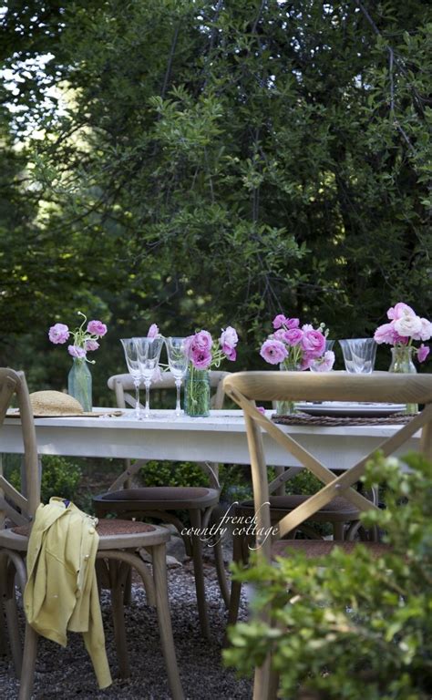 Dining Outdoors On The Patio French Country Cottage
