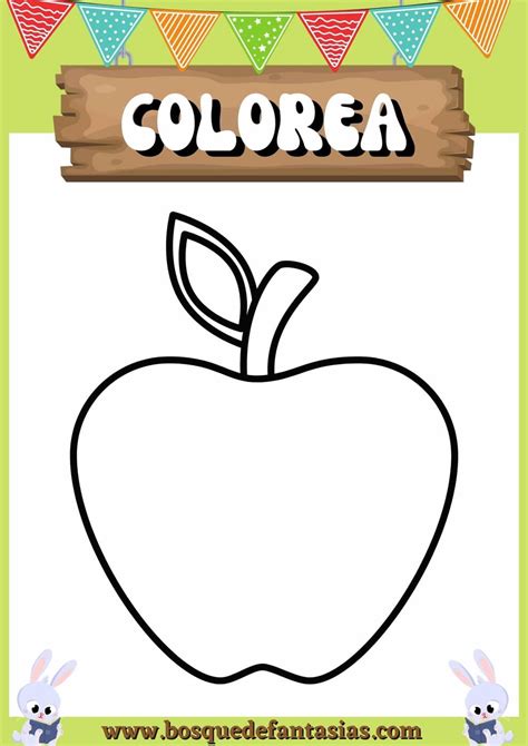Dibujos De Frutas Para Colorear Y Pintar Fáciles De Imprimir Para Niños