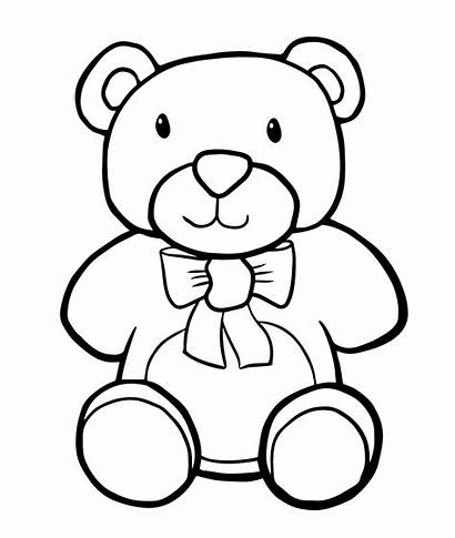 Coloring Bear Toys Toy Pages Stuffed