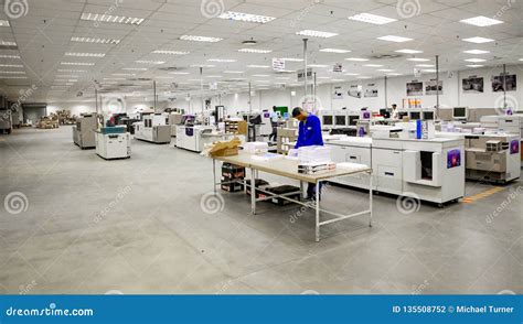 Inside A Printing And Packaging Factory Facility Editorial Photography