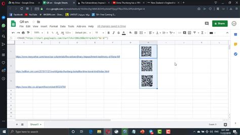 Create QR code using Google API - google sheets - YouTube