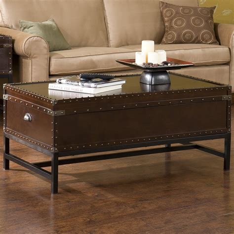 These trunk coffee tables not only boost the style factor in your space—they also serve as storage for everything from reading material to throw blankets. Trent Austin Design Aztec Trunk Coffee Table & Reviews ...