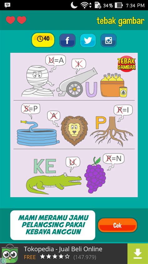 Maybe you would like to learn more about one of these? Jawaban Tebak Gambar Beserta Gambarnya Level 23 (New ...