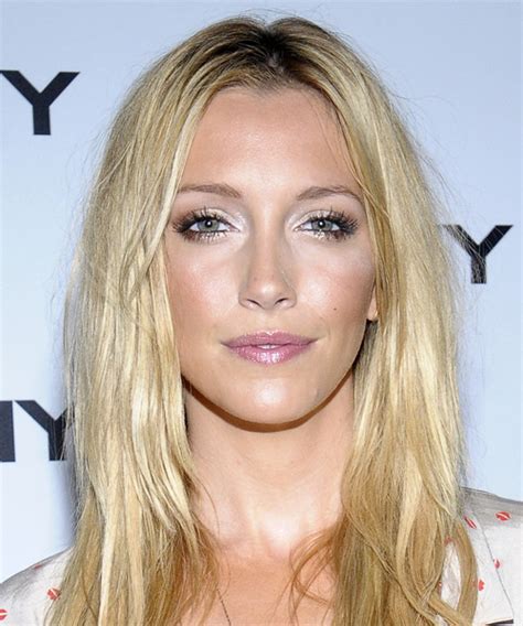 Katie Cassidy Long Straight Light Champagne Blonde Hairstyle
