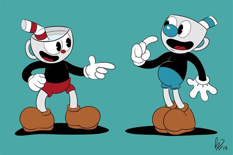 Cuphead And Mugman Colored By Activeallen On Newgrounds
