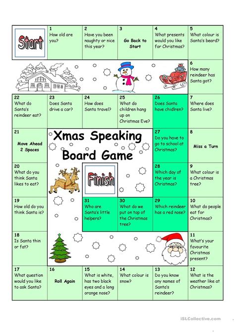 One Click Print Document Christmas Worksheets Christmas Games Board