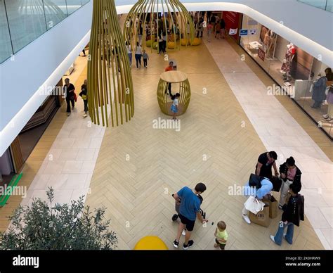 People Walking Inside Westland Shopping Center In Bruxelles Stock Photo