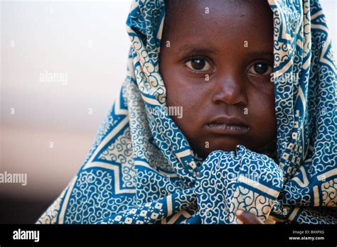 Fulani Girl In The Town Of Djibo In Northern Burkina Faso Stock Photo