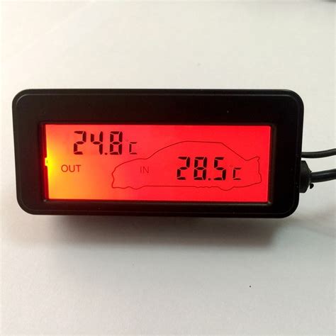 Dc12v Car Digital Thermometer Lcd Car Insideoutside Temp Meter Gauge