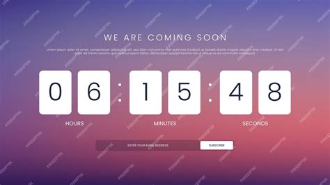Premium Vector Coming Soon Countdown Timer Template For Website