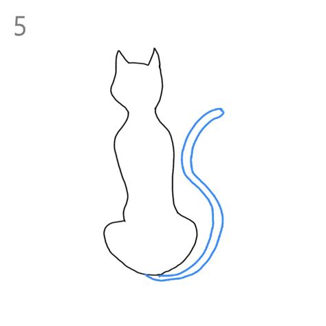 How To Draw A Halloween Black Cat Silhouette Step By Step Easy