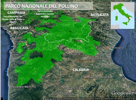 pollino nationalpark karte