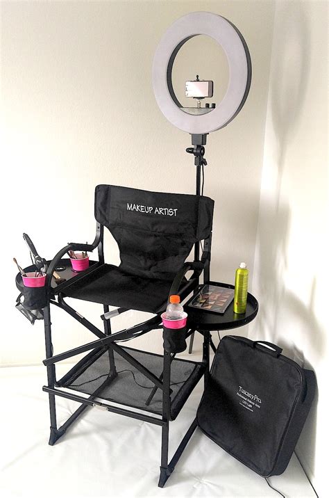 Shop drafting chairs, drafting stools, rolling chairs & more. TuscanyPRO Folding-Compact Makeup Artist Chair w/ 18" LED ...