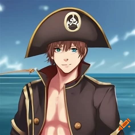 Anime Style Illustration Of A Babe Male Pirate On Craiyon