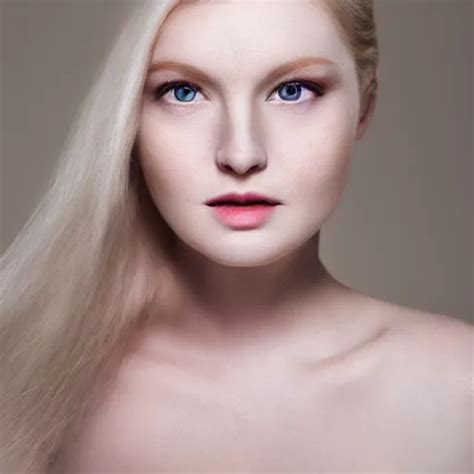 Woman With Porcelain Skin Pale Eyes Pale Pink Lips Stable Diffusion