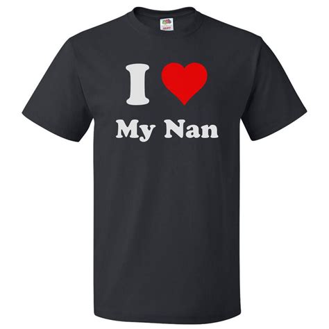 Shirtscope I Love My Nan T Shirt I Heart My Nan Tee T