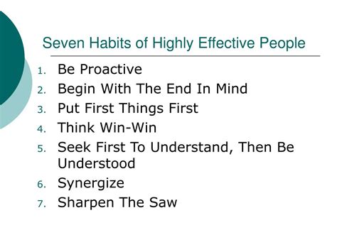 PPT - Seven Habits of Highly Effective People PowerPoint Presentation ...