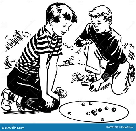 Boys Playing Football Royalty Free Cartoon 19416560