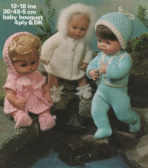 Dolls Clothes Knitting Pattern Pdf For 12 14 16 And 18 Inch Baby Doll