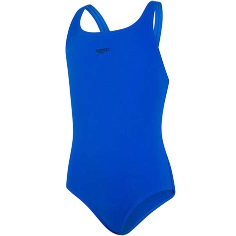 Speedo Girls Essential Endurance Plus Medalist Swimsuit Blue Aqua Swim Supplies