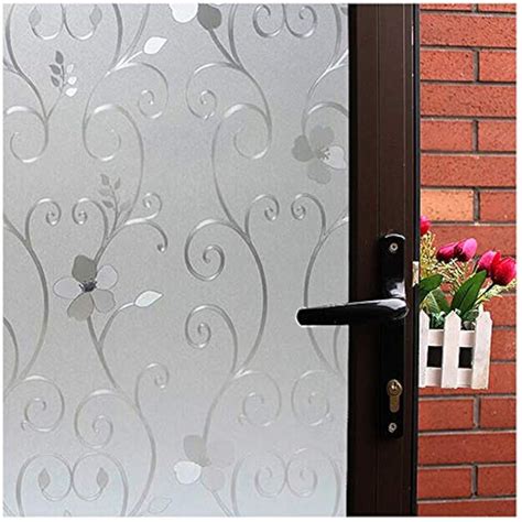 3d flower privacy window film frosted decorative glass door film no adhesive uv ebay