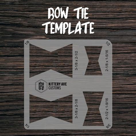 Clear Acrylic Template Bow Tie Inlay Template Router Etsy