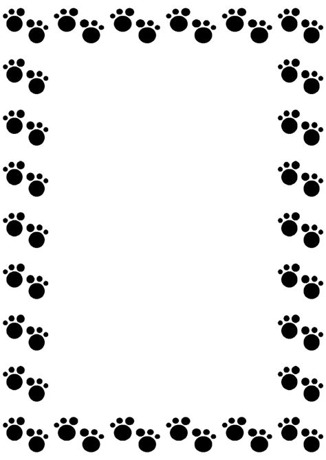 Dog Paw Border Clipart Wikiclipart