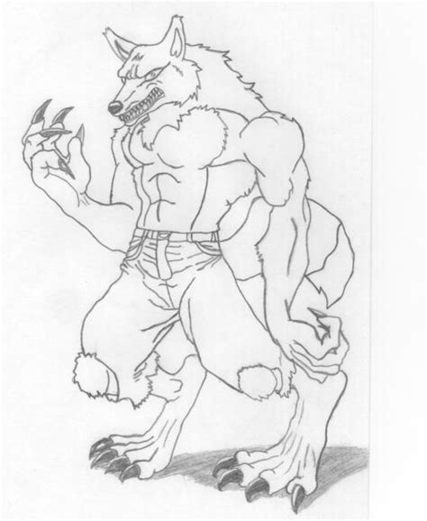 Werewolf Drawing By Sweeneylover On Deviantart