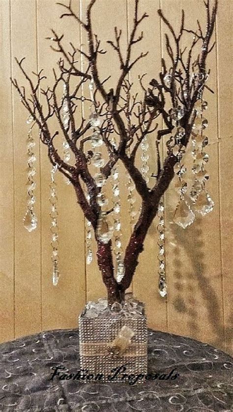 Sale Bling Manzanita Tree Centerpiece Natural Color With Glitter