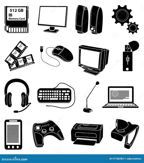 Cartoon Pictures Of Computer Parts Technology Vector Clipart Of A Pc